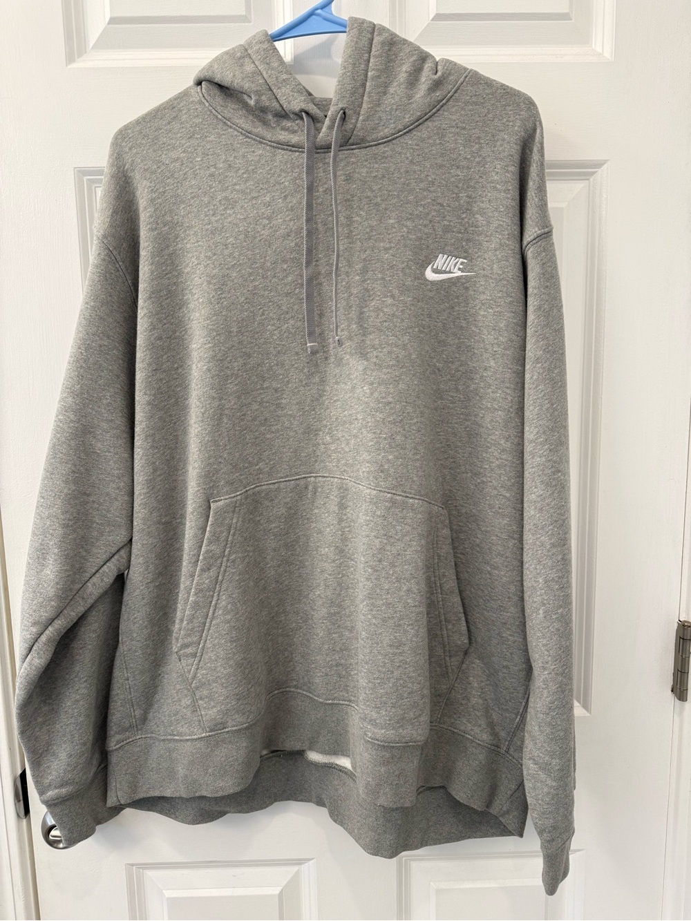 Mens’s NIKE Sportswear Club Fleece Pullover Hoodie Sweatshirt Gray XXL